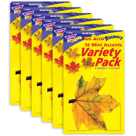 Maple Leaves Mini Accents Variety Pack, 36 Pieces, PK6